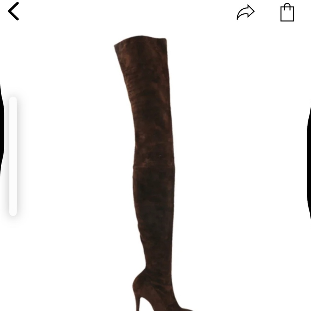Christian Louboutin Brown Over the Knee Boots